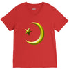 gay pride star and crescent V-Neck Tee