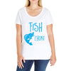 i fish so i don't choke Ladies Curvy T-Shirt