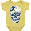 the great wave off skull Baby Bodysuit