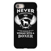woman with a boxer iPhone 8