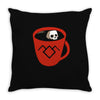 black coffee Throw Pillow