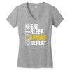eat sleep league Women's V-Neck T-Shirt