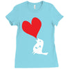 bird love heart animal graph note music party pop art gift Ladies Fitted T-Shirt