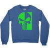 mad engine marvel brand punisher scar glow in the dark Crewneck Sweatshirt