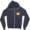 Heart Pocket Zipper Hoodie