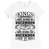 Real Kings Are Born On December 22 Ladies Fitted T-Shirt
