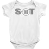 s says hi to shirt Baby Onesie