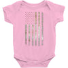 Vintage Usa Flag Baby Onesie