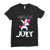 july born unicorns Ladies Fitted T-Shirt