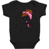 breast cancer girl power Baby Bodysuit
