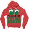 st. patrick's day titties and beer Zipper Hoodie