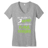 my broom broke Women's V-Neck T-Shirt