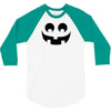 halloween pumpkin face 3/4 Sleeve Shirt