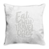 eat well travel often Throw Pillow