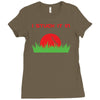 disc golf dirty sex joke pun ground penetration Ladies Fitted T-Shirt
