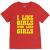 i like girls who like girls V-Neck Tee