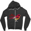 Red Sparrow Zipper Hoodie