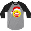 santa laughing smiley 3/4 Sleeve Shirt