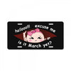 March Peeking Out Asian Baby Girl License Plate
