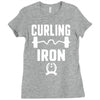 curling iron Ladies Fitted T-Shirt