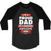 proud dad son 3/4 Sleeve Shirt