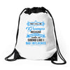 they call me gramps partner in crime Drawstring Bags