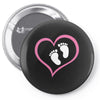 Baby Girl with Heart Any Name Customized Pin-back button