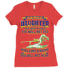 mess with my daughter and from a place Ladies Fitted T-Shirt