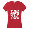 biker t shirt cafe racers ton up boys rockers greasers rock Women's V-Neck T-Shirt