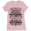 Real Kings Are Born On September 30 Ladies Fitted T-Shirt