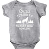 chill hungry wolf Baby Bodysuit