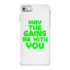 gym gains fitness slogan iPhone 7 Case