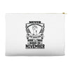 Never Underestimate Dog Rescuer Who Was Born November Accessory Pouches