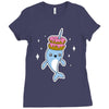 narwhal donuts cute unicorn sweet cool awesome Ladies Fitted T-Shirt