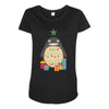 totoro christmas tree Maternity Scoop Neck T-shirt