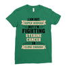I am Not Super Woman But I'm Fighting Uterine Cancer So Close Enough Ladies Fitted T-Shirt