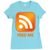 rss feed me Ladies Fitted T-Shirt