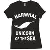 narwhals Ladies Fitted T-Shirt