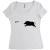 boar hunting Women's Triblend Scoop T-shirt