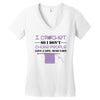 i crochet so i don't choke people save a life, send yarn Women's V-Neck T-Shirt