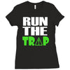 run the trap Ladies Fitted T-Shirt