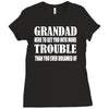 grandad get you in more trouble Ladies Fitted T-Shirt