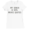 my brain is 85% movie quotes Ladies Fitted T-Shirt