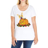 corgi pumpkin Ladies Curvy T-Shirt