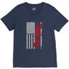 kayak american flag V-Neck Tee