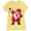 Santa Dabbing Ladies Fitted T-Shirt