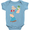 popeye spinach retro mens funny Baby Bodysuit