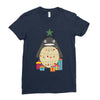 totoro christmas tree Ladies Fitted T-Shirt