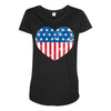 usa flag Maternity Scoop Neck T-shirt