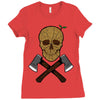 skull wood Ladies Fitted T-Shirt
